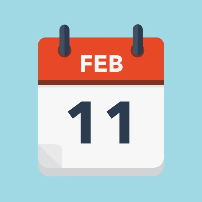 Calendar icon showing 11th February