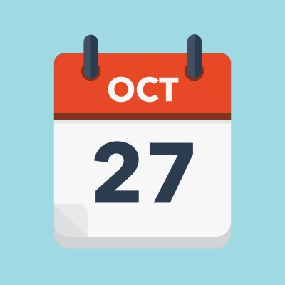 Calendar icon showing 27th October